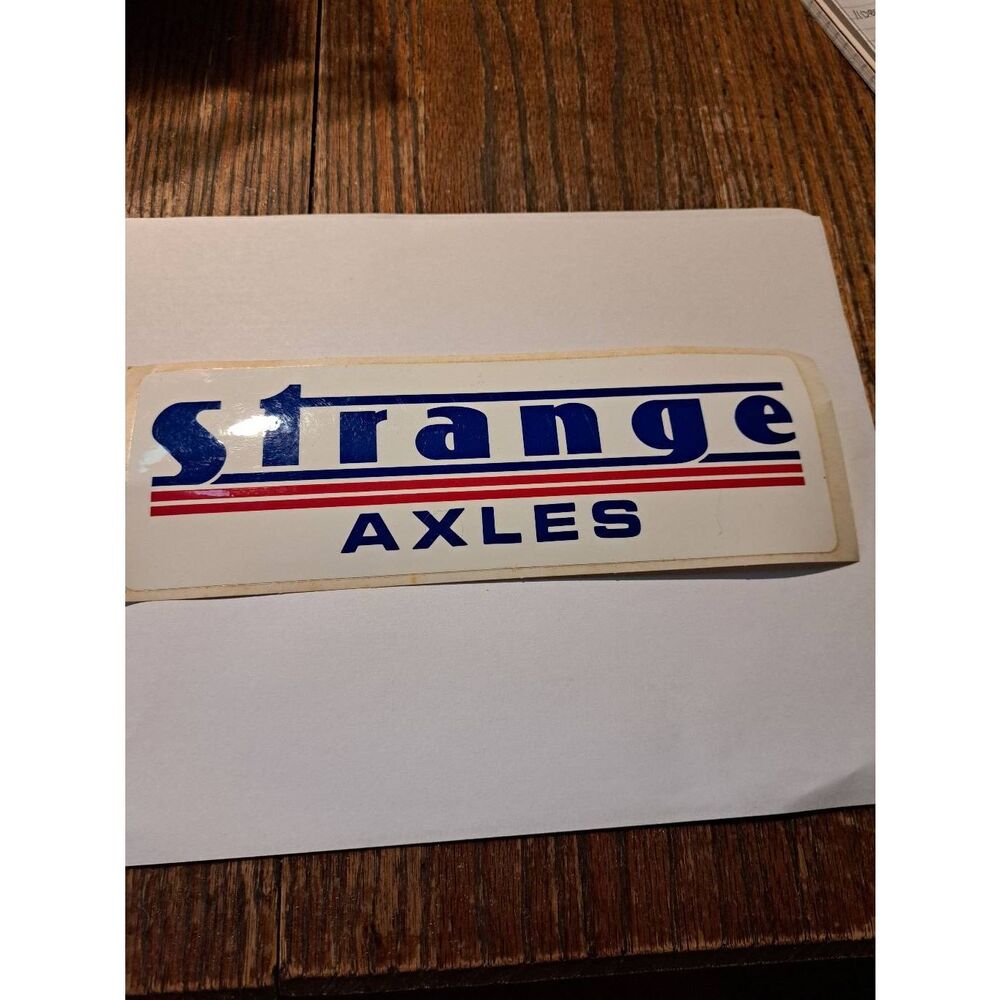 Vintage Strange Axles Sticker Decal Race Car Street Car Mechanic